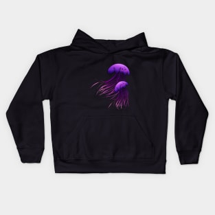 Purple jellyfish Kids Hoodie